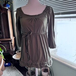 American Eagle Outfitters Olive Green Blouse